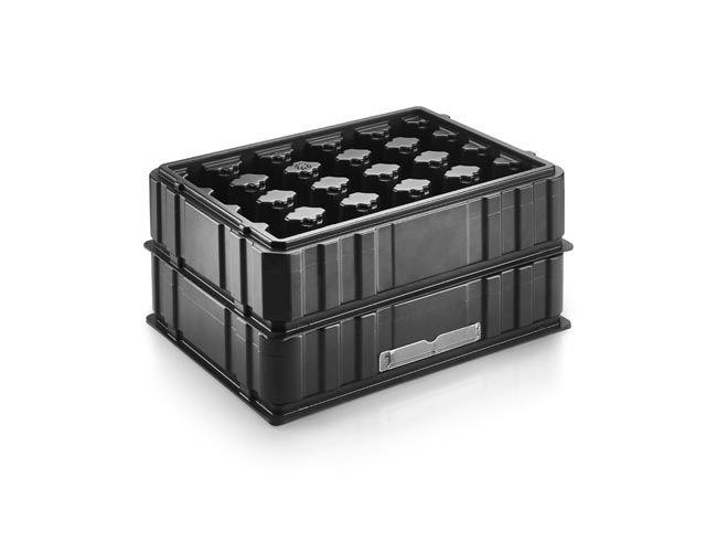 Custom frame tray system with label pocket